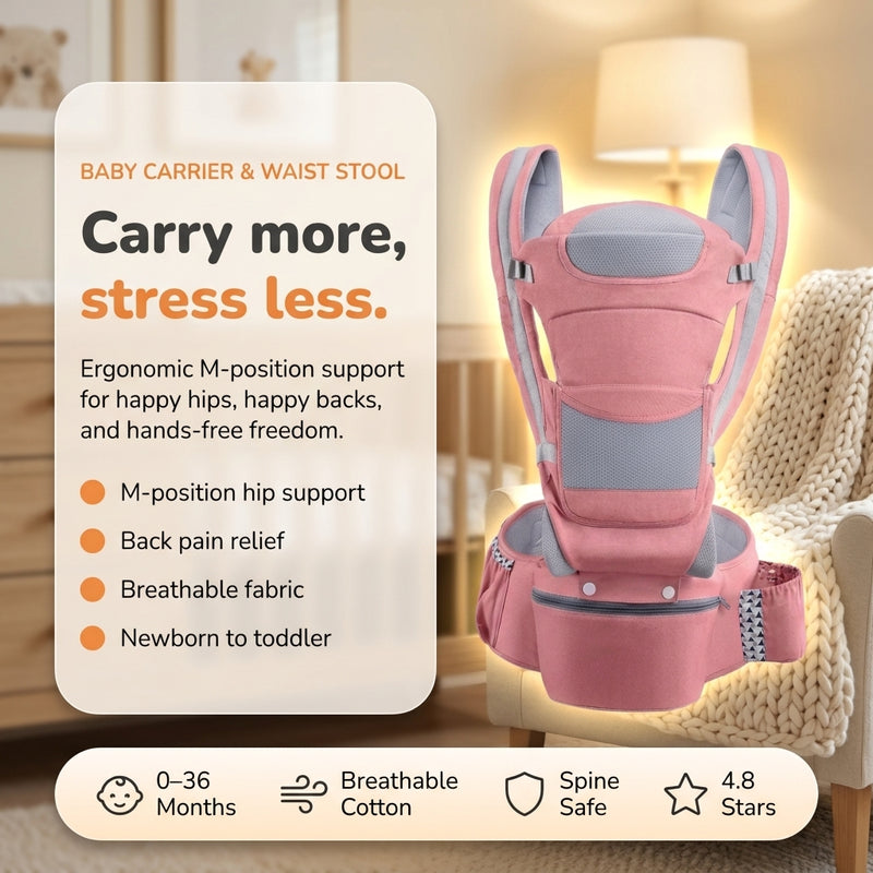 Carrier Nest - Ergonomic, Breathable, 6 Carrying Positions