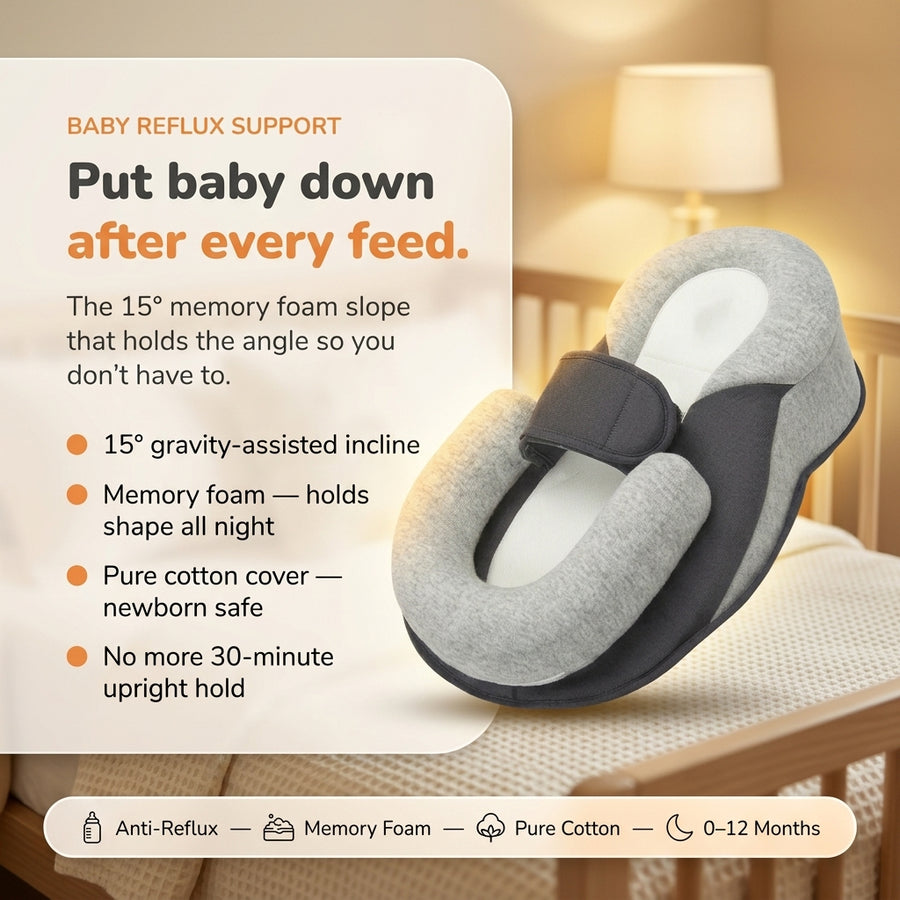 Comfort Nest - 15° Incline, Memory Foam, Anti-Reflux