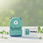 Grumble Green monster name stamp — personalised children's stamp by Parent Nest