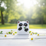 White panda Duo Nest double-sided name stamp on white background — Parent Nest