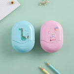 Top-down flat lay of Hatch Nest egg stamps — personalised name stamps for kids