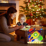 Mother and child drawing together on Glow Nest LED board — Parent Nest family activity