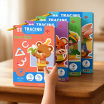 Close-up of child completing tracing exercise on Little Nest card — Parent Nest