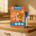 Single Little Nest Tracing Cards set with marker and eraser — wipe-clean learning cards for kids